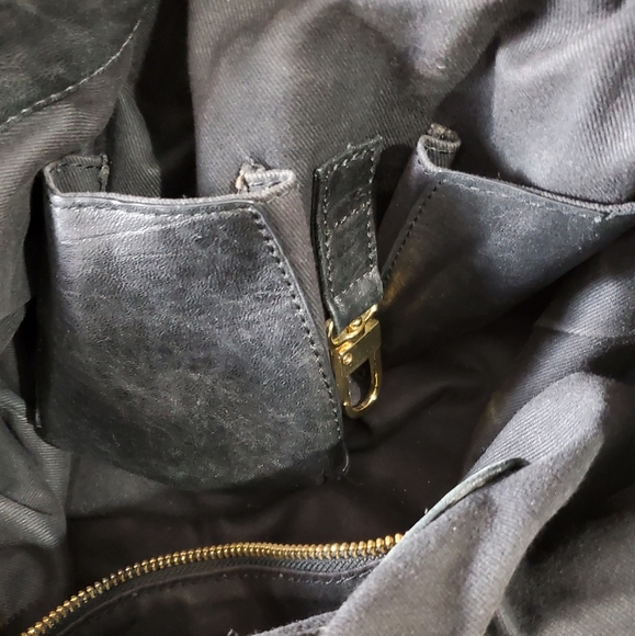 Black leather hobo bag - Picture 10 of 12